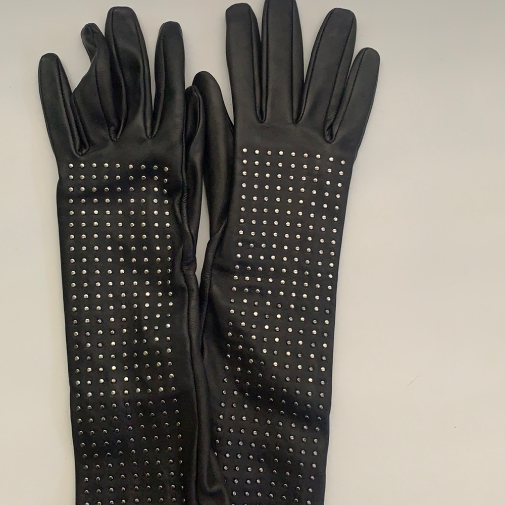 Neiman Marcus Target black leather studded gloves